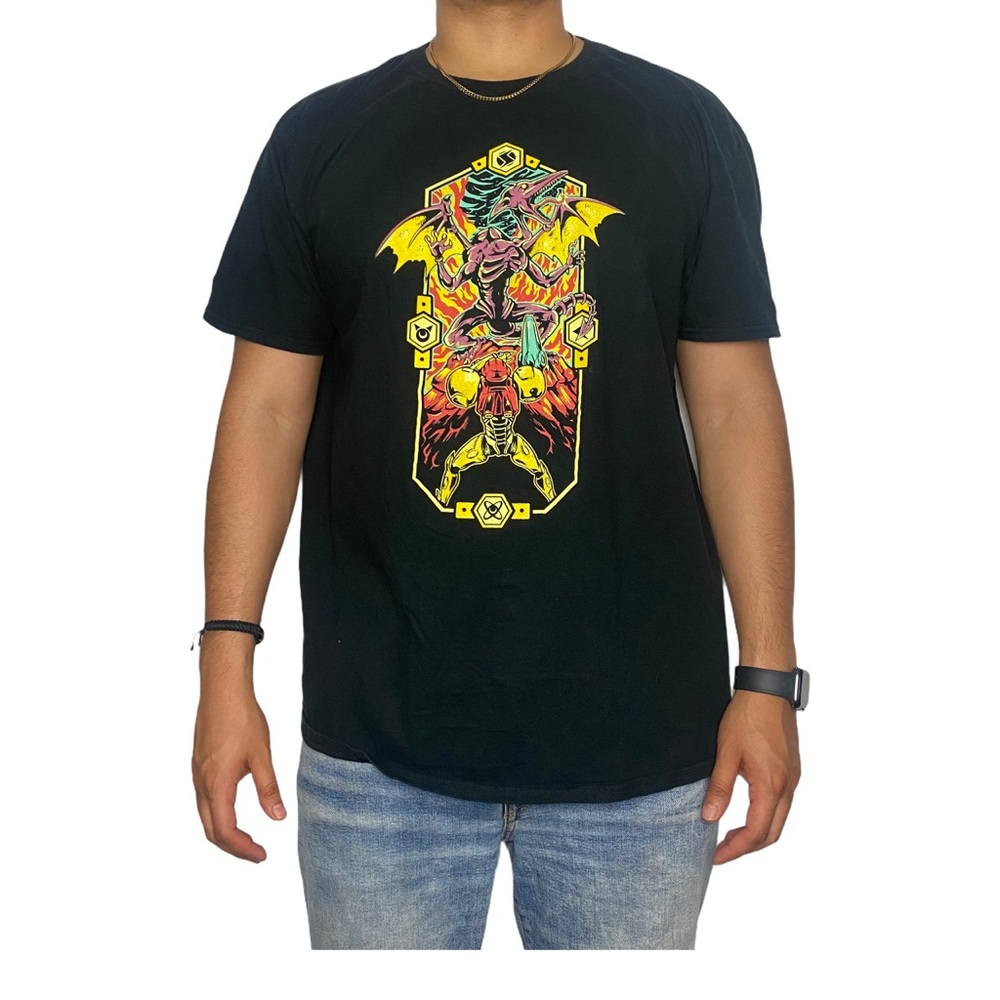 Black Classic Metroid game tshirt